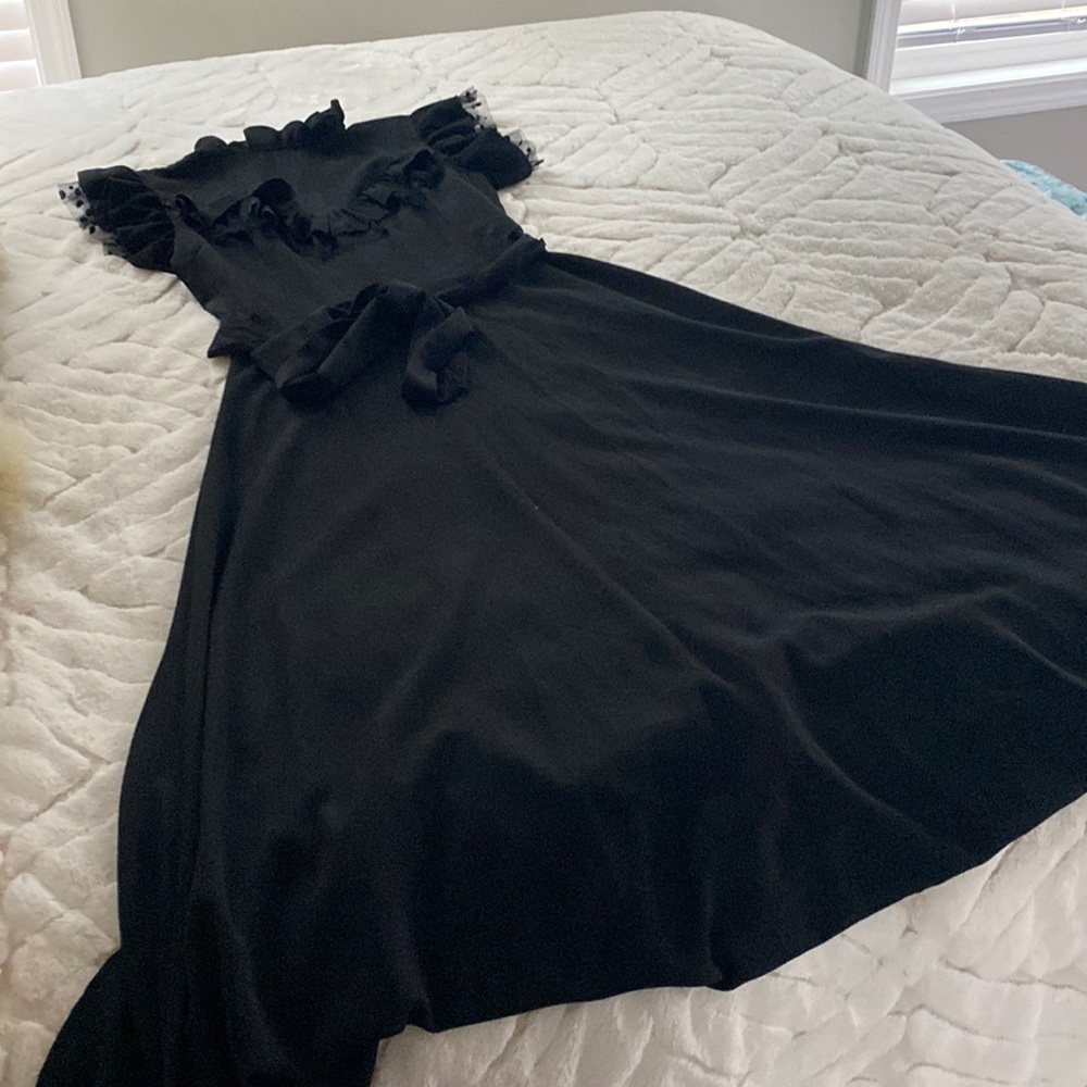 SHEIN Black Midi Dress